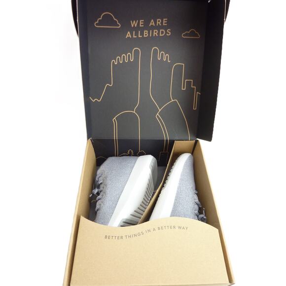 New Women Allbirds Wool Runner-Up Mizzle Light Grey W10 - Picture 6 of 7